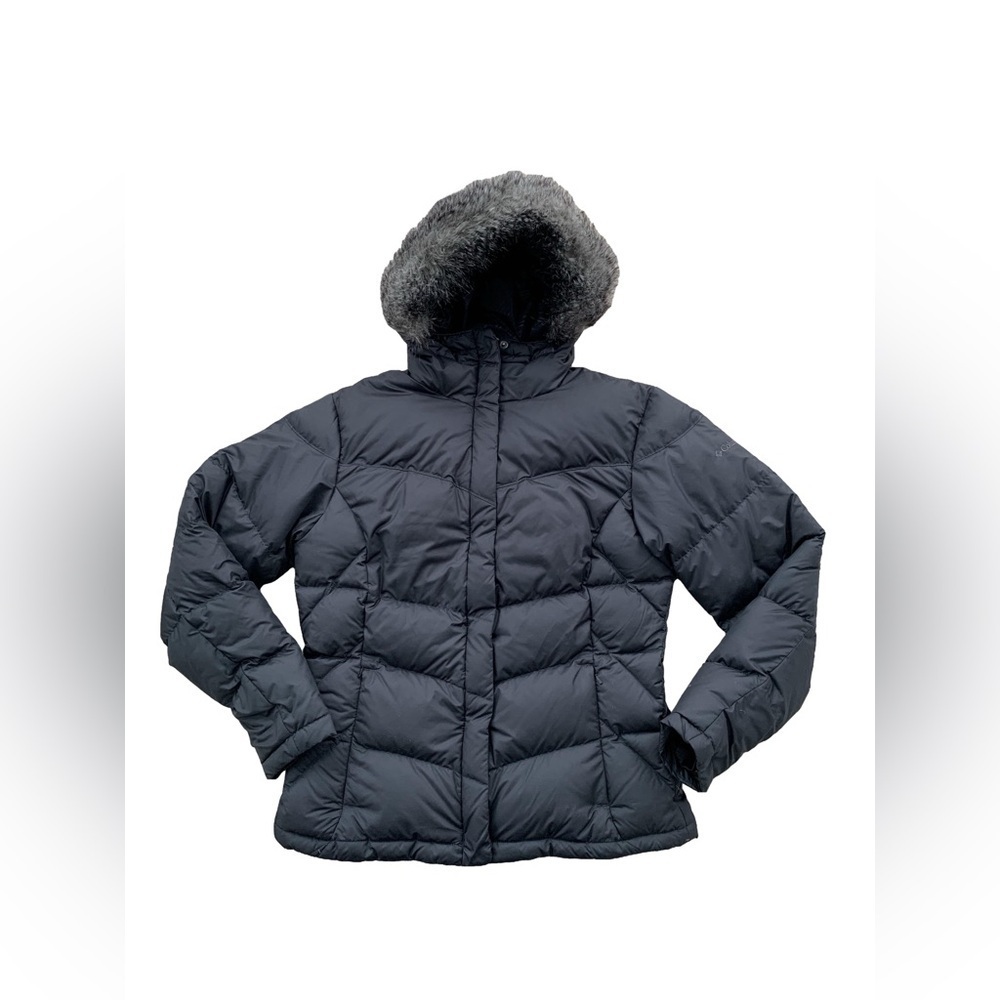Columbia Size Large Black Omni-Shield Down Fill Puffer Coat